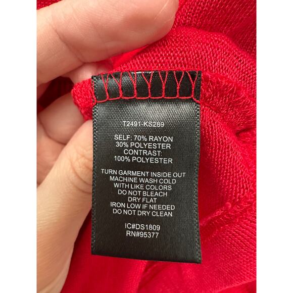 SANCTUARY | Hanna Red Lightweight Long Sleeve Top | XS - Picture 6 of 6